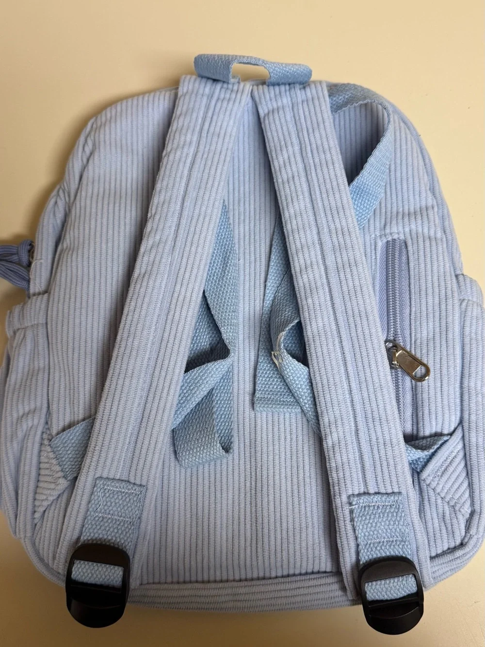Light Blue Corduroy toddler backpack